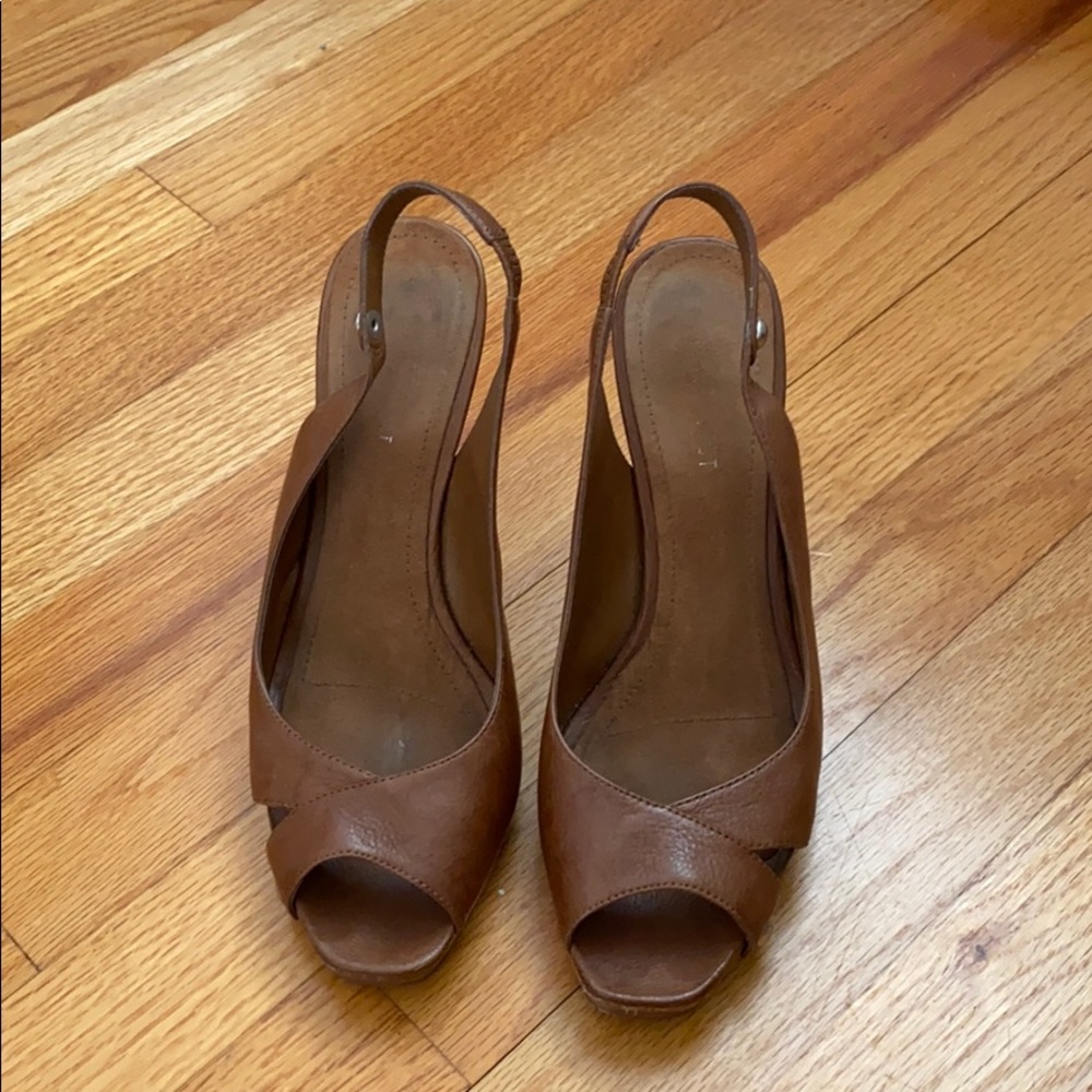 Nine West 6 1/2 Nwjaiya light brown leather shoes
